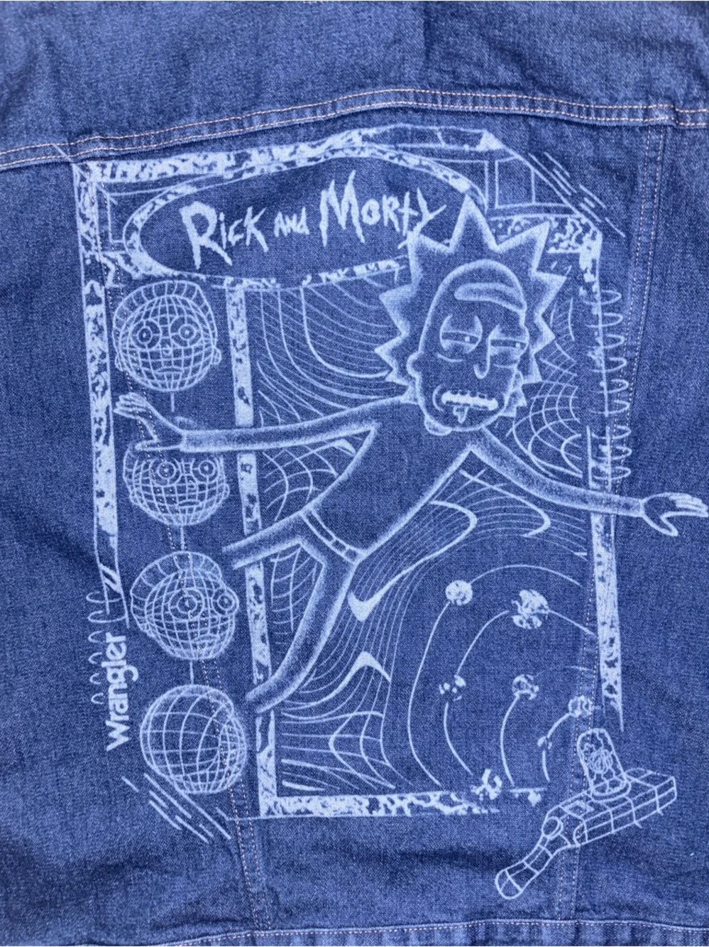 Wrangler x Rick & Morty NWT Limited Edition Laser Denim Jacket - X Large